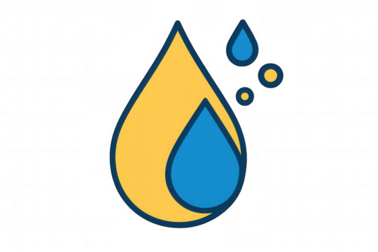Gas and oil icon showing natural resources and energy with liquid drops, transparent background