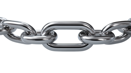 Close-up of a metallic chain links