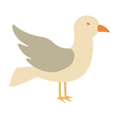 vector illustration of a bird standing