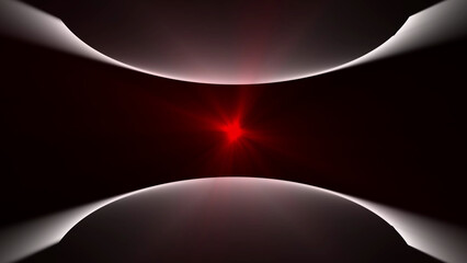 Abstract red glowing light background with curved shapes