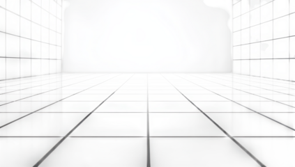 A minimalist. empty room with white tiled walls and floor. creating a serene atmosphere. ideal for products or as a backdrop for artistic photography