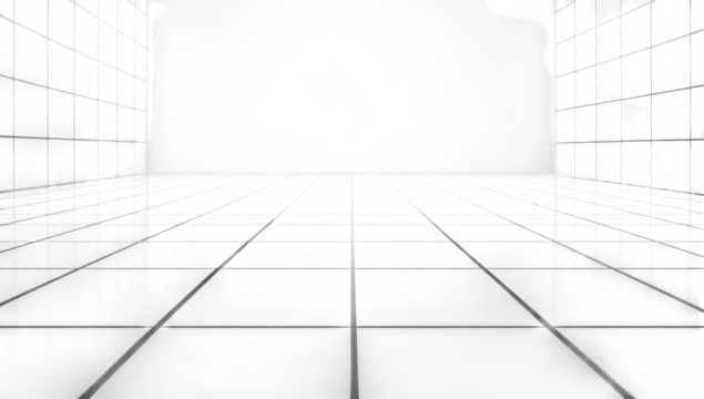 A minimalist. empty room with white tiled walls and floor. creating a serene atmosphere. ideal for products or as a backdrop for artistic photography