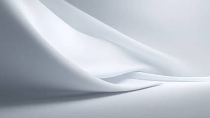 Elegant Fabric Waves: Graceful folds of luxurious fabric cascade, creating a mesmerizing play of light and shadow, evoking a sense of purity and sophistication.
