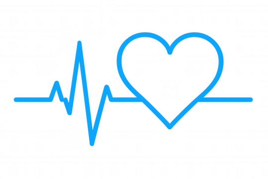 Heartbeat line forming heart shape, illustrating health, cardiogram, and medical wellness concept - Powered by Adobe