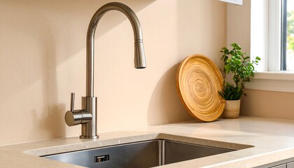 Modern kitchen sink and faucet
