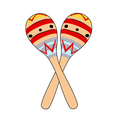 Flat vector illustration of maracas percussion instruments, isolated on white background, perfect for music design, cultural themes, festival graphics, and rhythm concepts.