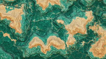 Fototapeta premium Colorful Abstract Pattern of Green and Brown Organic Shape Design