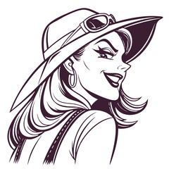 Evil Woman &ndash; Vector Illustration, Transparent Background