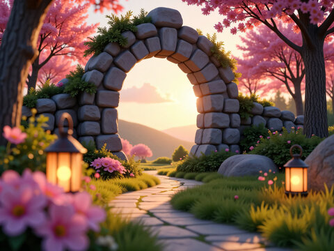 arch in the garden