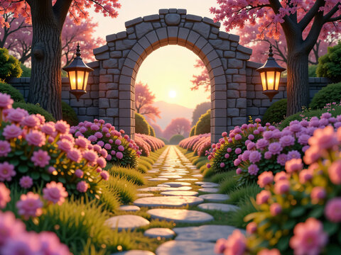 arch in the garden