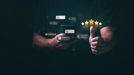 Customer satisfaction surveys and excellent ratings boost business reputation in the digital world