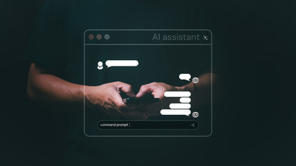 AI assistants and chatbots providing online customer service support for men, making help accessible anytime and anywhere