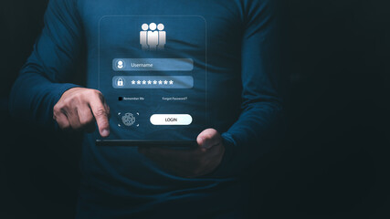 Secure system login with PIN, fingerprint, or biometric sign-in using two-factor authentication for safe customer and user access