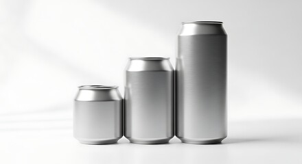 Modern Metallic Food Containers Stackup for Kitchen Storage or Takeout