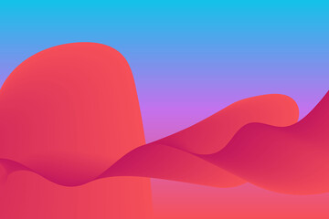 abstract pink gradient wave background design