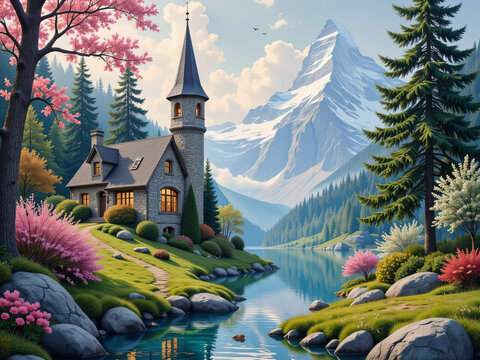 river in the mountains