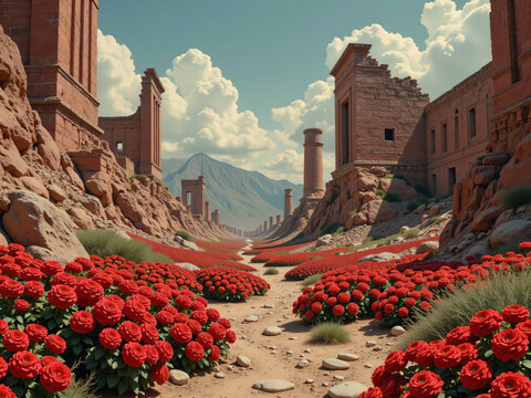 flowers in the old city