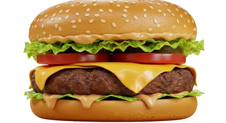 hamburger isolated on white