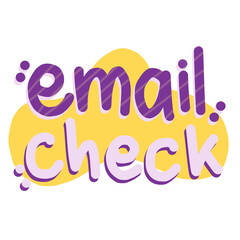 Email Check Creative Typography Work Illustration