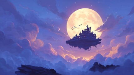 Halloween Floating City In The Sky
