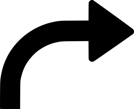 nvis48 NewVectorIllustrationSign nvis - curved arrow right direction vector sign . isolated transparent . black large . big simple icon . AI 10 / EPS 10 . g11428