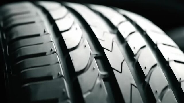 Automotive Detail Tire Tread Close-up