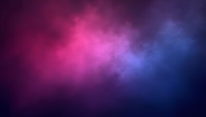 Fototapeta premium Neon-inspired gradient – vibrant pink fading into purple and blue, glowing mist effect on a dark backdrop. Smooth transitions add depth and intensity