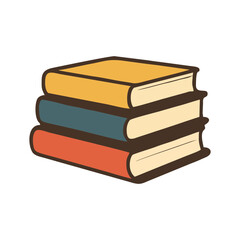 a stack of books arranged by color