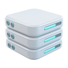 Stack of White Servers, Data Center Technology, Network Infrastructure
