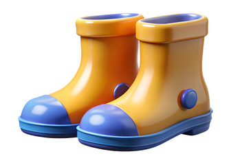 rubber boots isolated on white vector design icon 3d shoes fashion 
