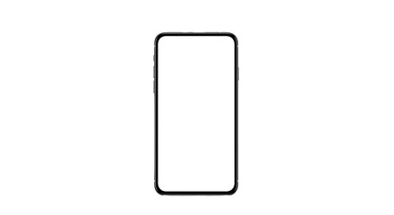 Minimalist smartphone screen mockup on white background