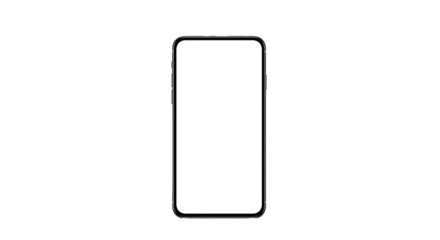Minimalist smartphone screen mockup on white background