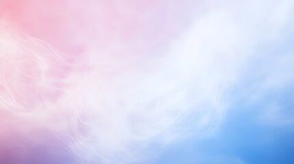 A soft, pastel-toned sky filled with wispy clouds, exhibiting a gentle transition of colors from pale pink to vibrant blue, creating a serene and dreamy atmosphere.