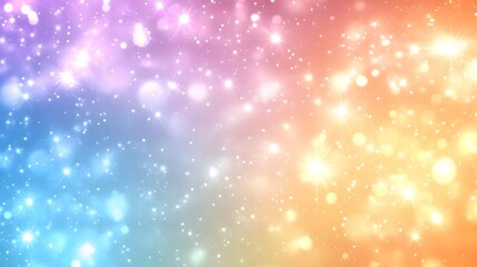 Obraz premium A vibrant, pastel-toned backdrop featuring a multitude of shimmering sparkles and glowing lights.