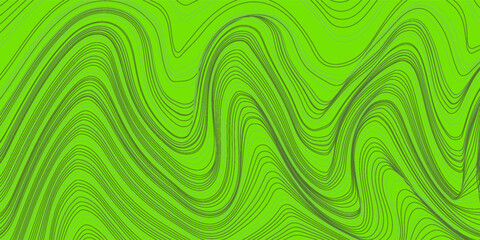 Groovy hippie 70s backgrounds. Waves, swirl, twirl pattern with heart, daisy, flower. Abstract horizontal background with colorful waves. Vector illustration