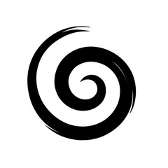 Hand Drawn Brush Stroke Spiral