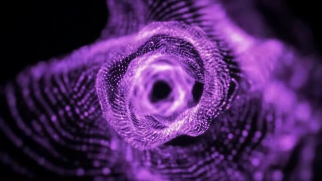 Purple Particles Swirl Abstract Tunnel Animation