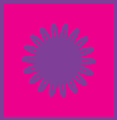 One flower art on pink