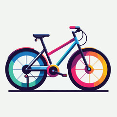 Fototapeta premium bicycle, bike, vector, illustration, ride, isolated, activity, cycle, sport, outdoor, transport, graphic, people, healthy, design, fitness, leisure, active, biking, cyclist, transportation, lifestyle,