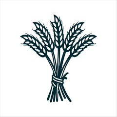 Sheaf of Wheat Icon Graphic Illustration Sydney Royal Easter Show Sheaf of wheat with three overlapping stalks golden yellow