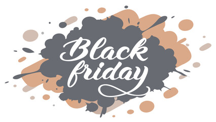 Black Friday Sale Vector Design with Helvetica and Courier Fonts for Promotions