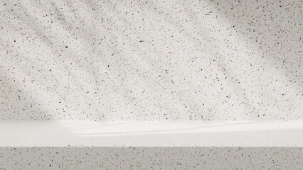 Minimalist terrazzo surface with a smooth white background, The subtle speckled pattern creates a modern and elegant look, visuals, presentations, texture background