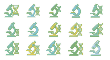 Microscope Images with DNA Molecules.
