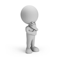 3d man in thought