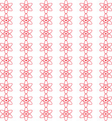 seamless pattern with red flowers