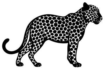 Vector art of jaguar with spots, vector illustration