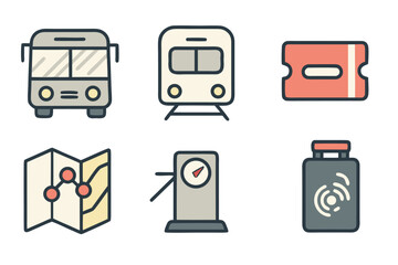 Public Transport Icons 
