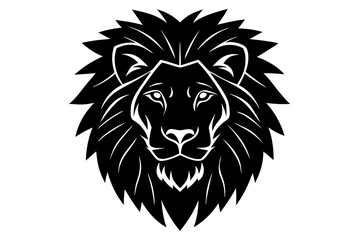 Fototapeta premium Illustration of a lion head with a mane