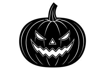 Vector art of halloween pumpkin in a simple vector style