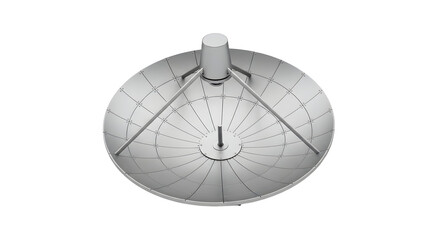 Satellite Dish Parabolic Antenna Reflector in White Background